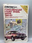 Vintage Chilton Car Manual7055 1981-1987 Ford Escort GT Tempo Lynx Topaz GA4