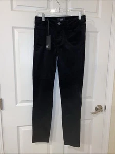 Paige Hoxton Black Women 28 Corduroy Pants NWT Ultra Skinny - Picture 1 of 9