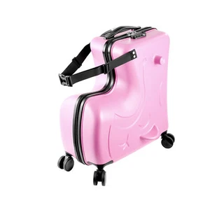 24'' Kids Ride-On Roll Suitcase Luggage Bags Wheeled Trolley Luggage Brand New- - Picture 1 of 11