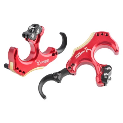 Compound Bow Release Aid Back Tension 3 4 Finger Grip Thumb Trigger Archery Hunt - Image 1 of 4