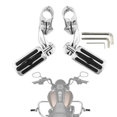 Abrazaderas de estriberas de carretera para motocicleta Harley Davidson Fatboy Street Glide Dyna Foto 1 de 4