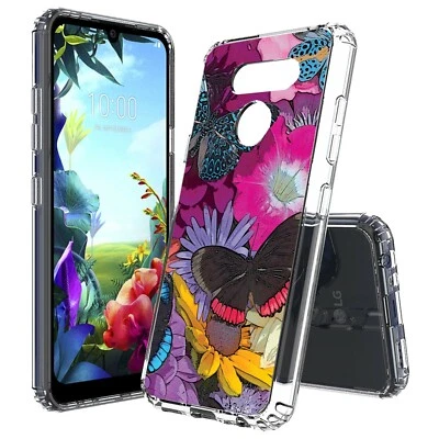 Watercolor Butterfly Shockproof Hybrid Hard Cover Soft Bumper Case for LG Models - Image 1 of 4