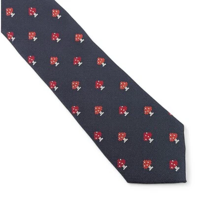 Bar III Mens Bolivar Mushroom Tie Dark Navy Skinny Modern Quirky 2.5" NWT $55 - Image 1 of 3