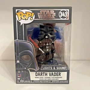 Funko POP! Star Wars #343 Darth Vader LIGHT & SOUND Vaulted - Foto 1 di 8