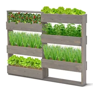 Coemo Vertikalbeet Riga Kräuterbeet Holz 6 Pflanzkästen - Bild 1 von 7