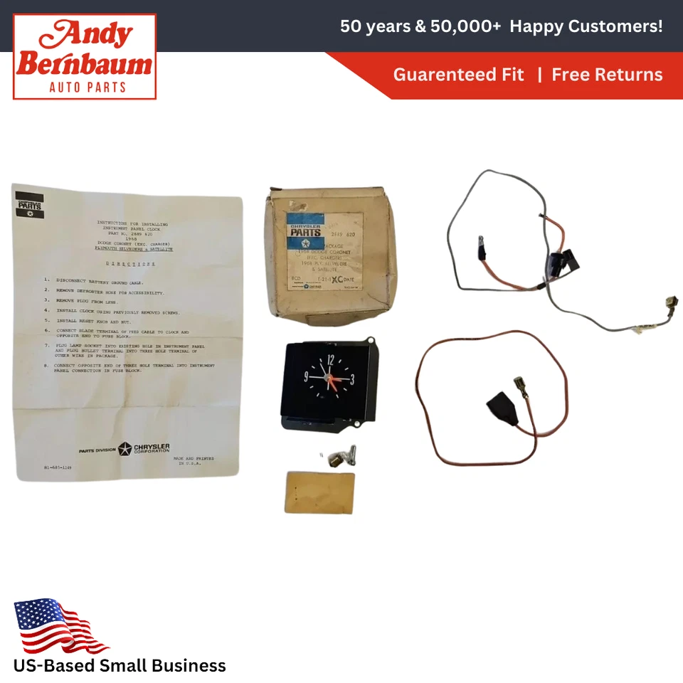 Paquete de reloj de panel de instrumentos Plymouth Dodge 1968-1970 sin Rallye 2889620 nuevo en stock Foto 1 de 4