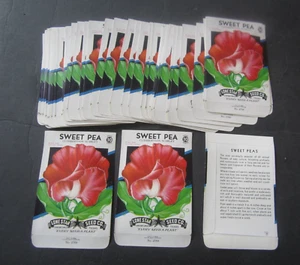 Wholesale Lot of 50 Old Vintage 1950's - SWEET PEA - FLOWER SEED PACKETS - EMPTY - Picture 1 of 1