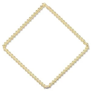 Component, 10 Gold Plated Steel Wire Wrapped 65x65mm Diamond Components * - Imagen 1 de 1