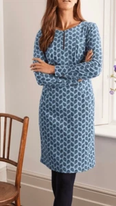 Boden Caroline Blue Corduroy Sheath Dress - Picture 1 of 16