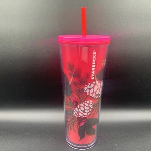 Starbucks 2021 Holiday Pink Pinecone Color Change Tumbler 24 oz - Picture 1 of 5