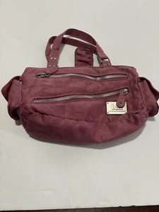 l. e. i. Y2K Pink Suede With Zip Pockets Hand Bag - Picture 1 of 14