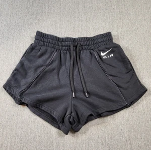 NIKE AIR Womens S High Rise Fleece Running/Training Shorts Black DQ6565-010 - Picture 1 of 10