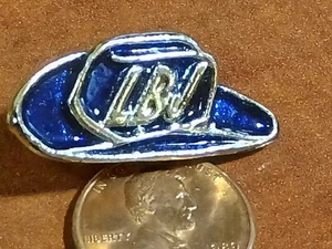 1964 Political Pinback Lapel Pin Hat LBJ Blue Enamel President Johnson Scarce! - Picture 1 of 3