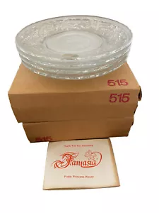 ⭐️Princess House Fantasia Set Of 4 Crystal Bread And Butter Plates #515⭐️ - Picture 1 of 19
