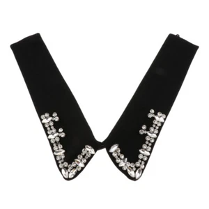 Chiffon Fake Collar Dickey Collar Blouse Half Shirt Decorative Collar Black - Picture 1 of 8