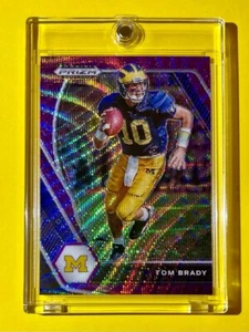 Tom Brady RARE PURPLE WAVE REFRACTOR PANINI PRIZM DRAFT PICKS INVESTMENT - Mint! - Picture 1 of 10