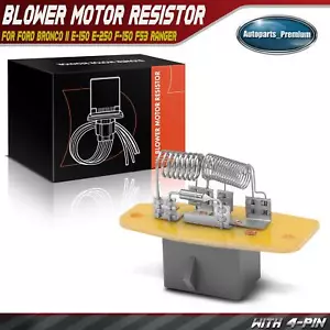Blower Heater Motor Resistor for Ford F-150 E-150 F-250 F-450 Ranger Mazda B2300 - Picture 1 of 8