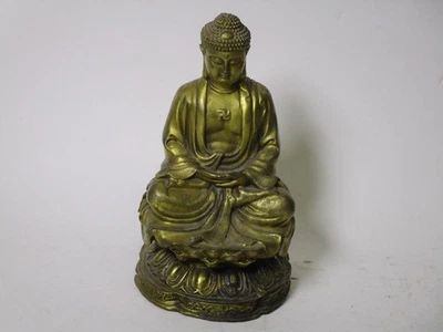 Buddha decorativo in ottone, Asiatica, circa 20 cm H VV485 - Immagine 1 di 4