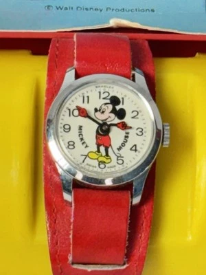 Bradley Disney Mickey Mouse Watch, Rare Genuine Vintage Disneyana Gift, #6883 /F - Image 1 of 4