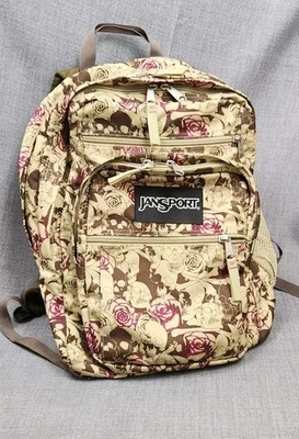 JanSport Large Multi Compartment Skull & Rose  Floral Design.  - Image 1 of 4