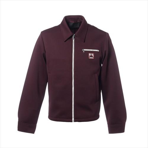Giacca blouson in jersey tecnico PRADA taglia:M marrone WS15471