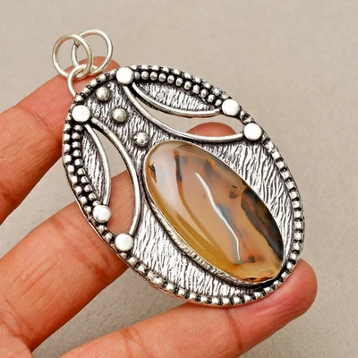 Ciondolo gioiello in argento sterling 925 fatto a mano con pietra preziosa... - Immagine 1 di 4