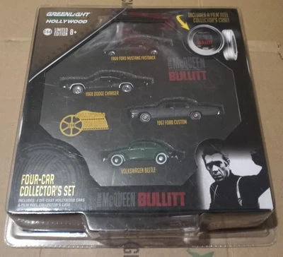 Greenlight - Carrete de película Bullitt para 4 autos - Cargador Fastback, etc. - Steve McQueen - Leer Foto 1 de 2