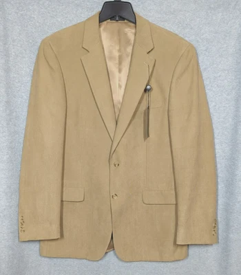 NUEVO con Etiqueta Andrew FEZZA Baxter Chaqueta Hombres 44L Bronceado Blazer Abrigo Deportivo Sensación Suave Foto 1 de 4