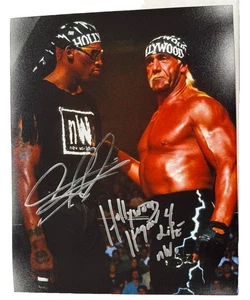 Hulk Hogan And Dennis Rodman Autographed Photo 8x10 PIA - Picture 1 of 1
