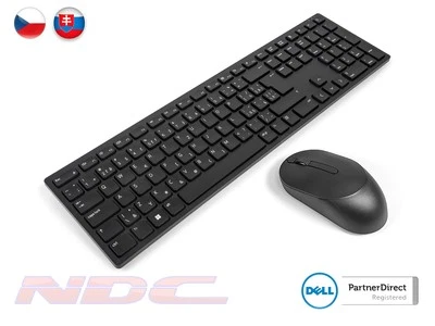 NEW Dell KM5221W Black CZECH/SLOVAK Pro Wireless Keyboard & Mouse Combo - Image 1 of 2