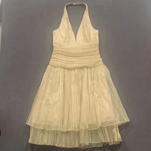 Vintage Bari Jay Dress 11-12 Champagne Fairy Whimsical Balletcore Marilyn Celeb - Picture 1 of 14