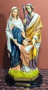 Unsere selige Heilige Familie Figur 12 Zoll groß Statue Maria Josef kleines Jesuskind - Bild 1 von 8