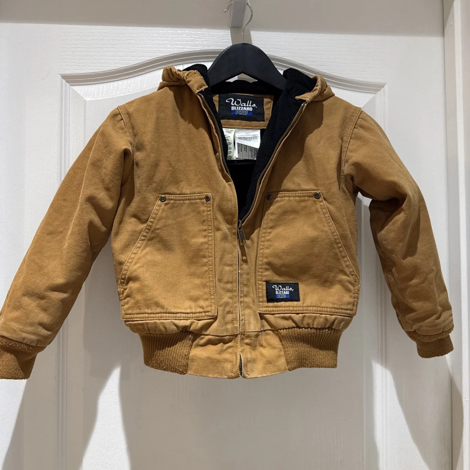 Tan Walls Blizzard Insulated Heavy Duck Jacket Youth S 6-7 Boys Girls - Image 1 of 4