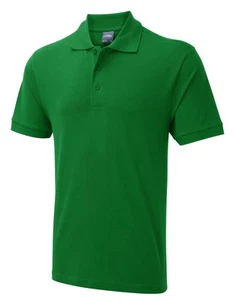 Uneek - Polo Uniseks Kapas Ultra - Warna Reaktif - Hijau Kelly - Saiz L - Picture 1 of 1