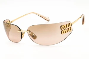 MIU MIU MU A51S Gold Braun Randlos Damen 75mm Designer Italy Sonnenbrille NEU - Bild 1 von 2