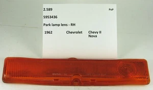 1962-1964 Chevrolet Chevy II Nova NOS? park-turn signal amber lens RH 5953436 - Picture 1 of 2