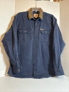 Woolrich Original Outdoor vintage ￼Wear Thick Shirt Button DownCotton Men XL B23 - Picture 1 of 3