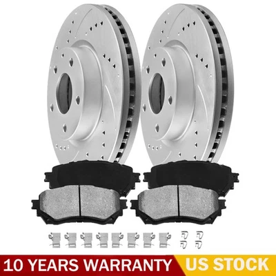 Front Brake Rotors + Ceramic Brake Pads for 2014 2015 2016 2017-2018 Mazda 6 Foto 1 de 4