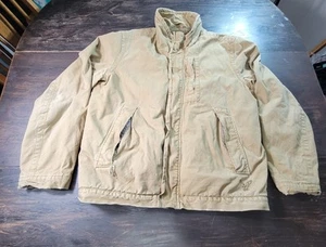 American Eagle Mens Brown Coat Size Large *Rips, Stains, Hard To Zip - Picture 1 of 16