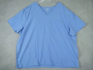 Scrubstar 3X-Large Blue Unisex V-Neck Pocket Scrub Top - Picture 1 of 6