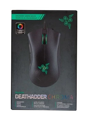 RAZER DeathAdder Chroma Ergonomic Gaming Mouse, Black BNIB - Image 1 of 2