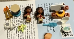 LEGO Disney - Minifigure Moana Pua Zattera Tartaruga Conchiglia Diamante Micro Bambola 43260 - Foto 1 di 5