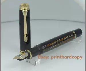 2013 Special Edition Pelikan M800 Tortoise Brown Fountain pen 18k Gold Nib Rare - Picture 1 of 5