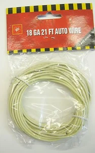 18 GA. PRIMARY WIRE- 21 FT.- BEIGE - Picture 1 of 3