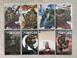 TMNT 1-4 Lote Macro Serie Marrón Campbell Cubierta y TMNT #1 2011 Juego de Daños de Batalla - Imagen 1 de 1