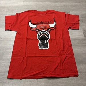Chicago Bulls Fearless Red Mascot Graphic T Shirt Size Large - Picture 1 of 7