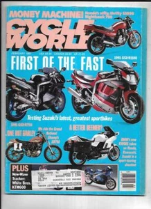 Cycle World Magazine February 1991- Honda 750 Nighthawk, Suzuki GSX-R750 - Foto 1 di 2