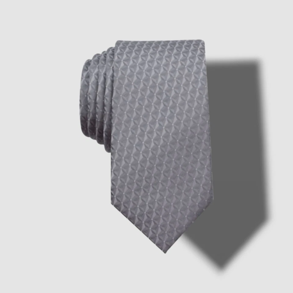 $115 Corbata Clásica Delgada Cuello Gaia Plateada Para Hombres Perry Ellis 57X3.125 Foto 1 de 1