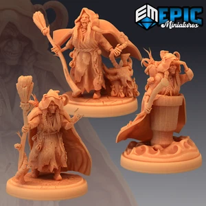 BABA YAGA, Dungeons and Dragons Miniatures, Old Witch, Epic Miniatures, Fantasy - Imagen 1 de 5