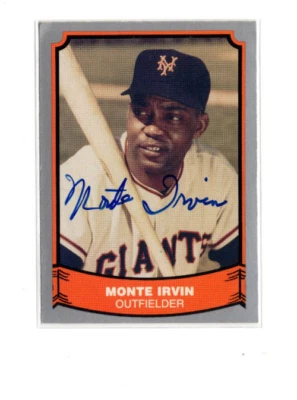 MONTE IRVIN HOF Signed Autograph 1988 Pacific Trading Cards Baseball Card #79 - Image 1 of 2